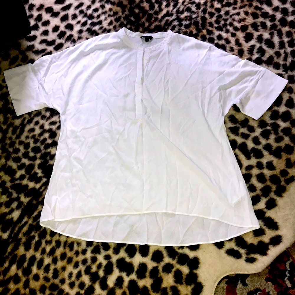 Banana republic mandarin collar tunic blouse  L